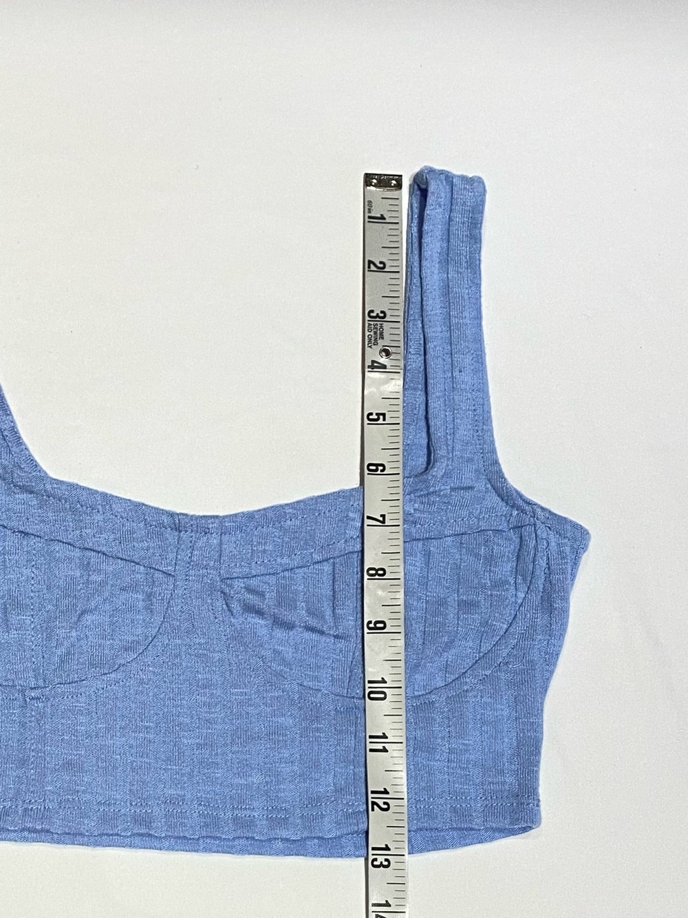Almost Famous Light Blue Ribbed Crop Tank - Picture 5 of 5